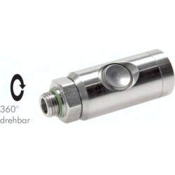 Szybkozłączka bezpieczna z przyciskiem NW7,2, G1/4" GZ, stal nierdzewna