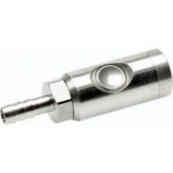 Szybkozłączka bezpieczna z przyciskiem NW7,2, do przewodu 6, stal nierdzew.