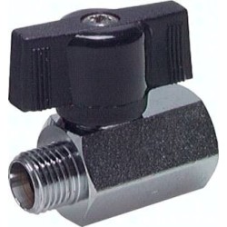 Zawór kulowy mini, mosiądz, G1/2(GW/GZ), PN15