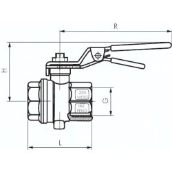 Zawór klapowy, Rp 2"(GW), PN16