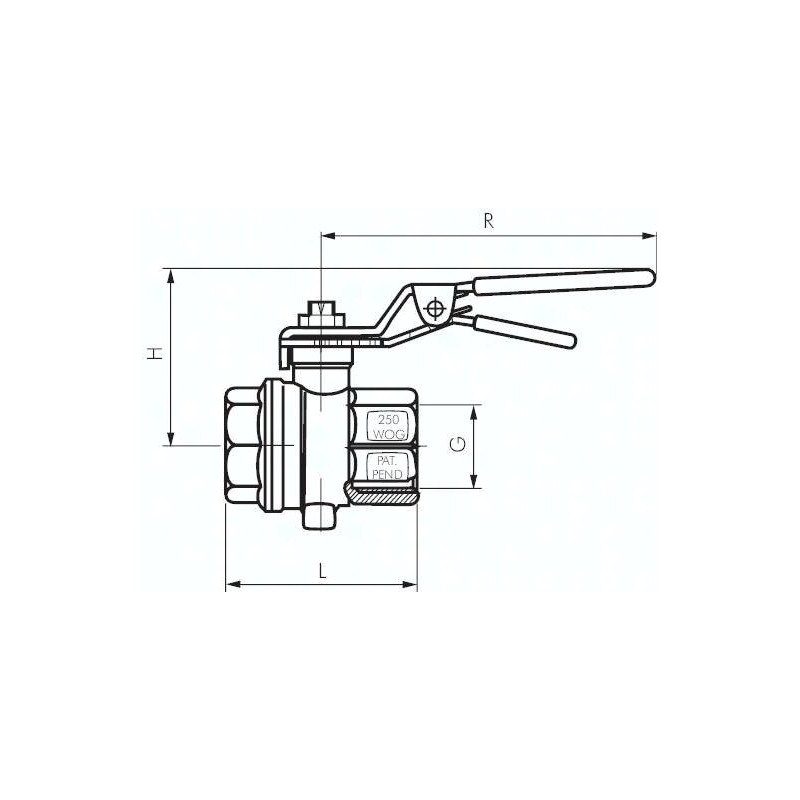 Zawór klapowy, Rp 2-1/2"(GW), PN16