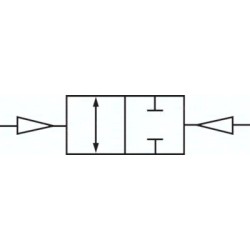 Przepustnica międzykołnierzowa z napędem pneumat., DN50/PN25 (DIN/EN) GGG40/stal nierdzewna//EPDM