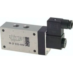 5/2-drogowy zawór elektromagnetyczny G 1/4" Sprezyna, 24 V AC