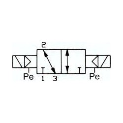 Elektrozawór 3/2 G 1/2, zasilanie obce, 115 V AC