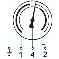 Manometr kontaktowy pionowy (CrNi/mos.) D100, 0 - 400 bar