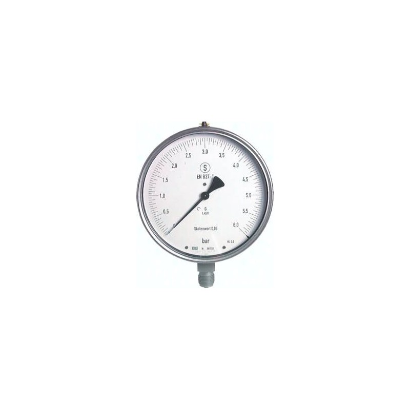 Manometr wzorcowy nierdzewny D160, 0 - 100 bar
