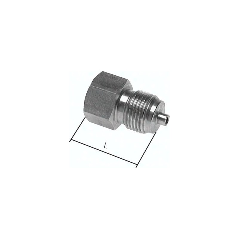 Redukcja do manometru M 20 x 1,5(GZ)-G1/2(GW), stal nierdzewna, 45mm