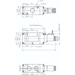 Elektrozawór 3/2 G 1/2 (NC), 115 V AC