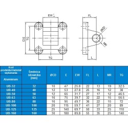 Ucho "B" ISO15552 D100 MP4