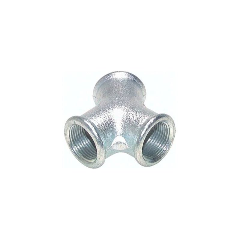 Trójnik Y Rp 3/8"(GW), 25 bar, żeliwo cynkowane