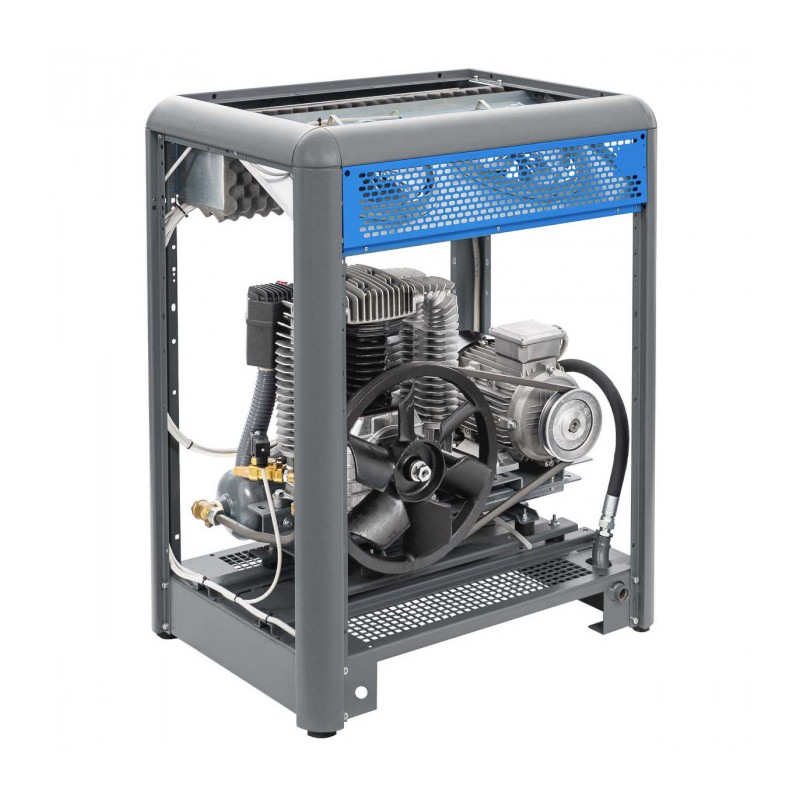 Cichy kompresor dwutłokowy APZ 600+ 11 bar 5.5 KM/4 kW 400V 555 l/min 3 l - połączenie gwiazda-trójkąt