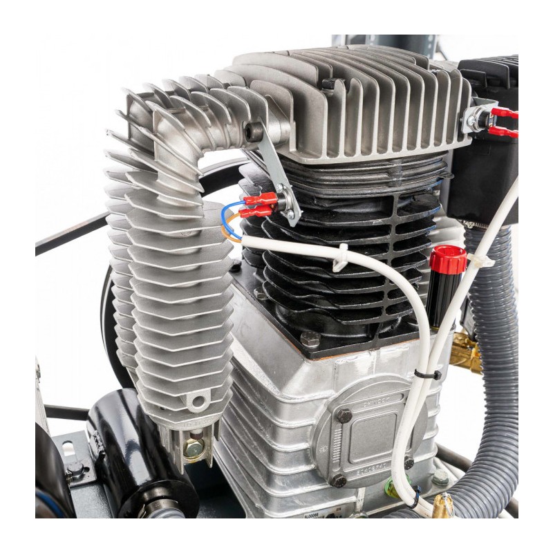 Cichy kompresor dwutłokowy APZ 600+ 11 bar 5.5 KM/4 kW 400V 555 l/min 3 l - połączenie gwiazda-trójkąt