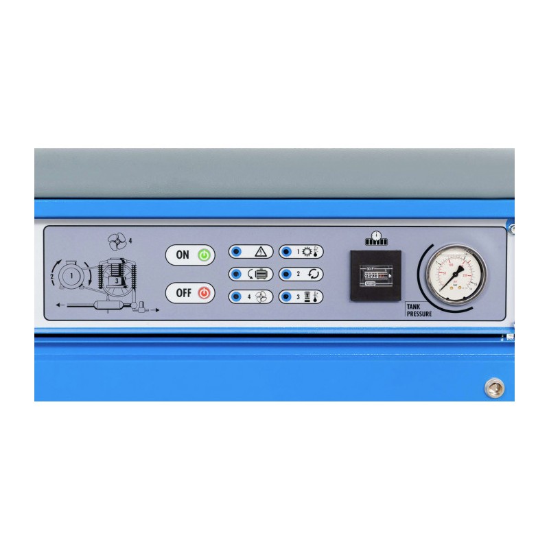 Cichy kompresor dwutłokowy APZ 500+ 10 bar 4 KM/3 kW 400V 379 l/min 3 l