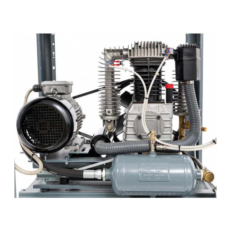 Cichy kompresor dwutłokowy APZ 500+ 10 bar 4 KM/3 kW 400V 379 l/min 3 l