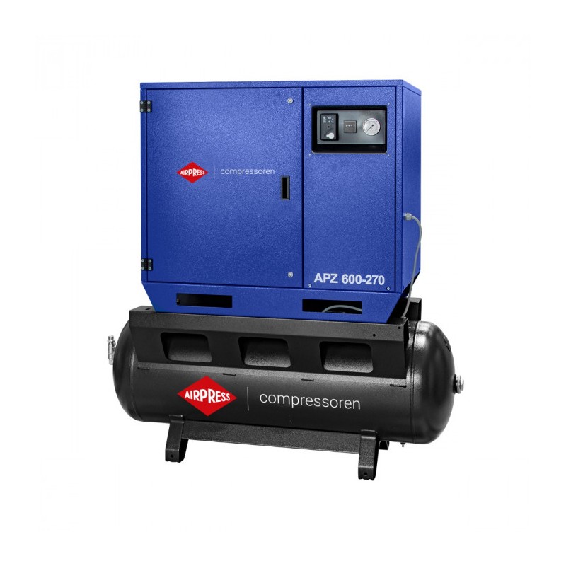 Cichy kompresor dwutłokowy APZ 600-270 10 bar 5.5 KM/4 kW 465 l/min 270 l