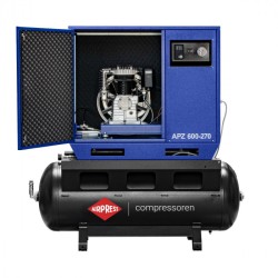Cichy kompresor dwutłokowy APZ 600-270 10 bar 5.5 KM/4 kW 465 l/min 270 l