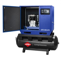 Cichy kompresor dwutłokowy APZ 600-270 10 bar 5.5 KM/4 kW 465 l/min 270 l
