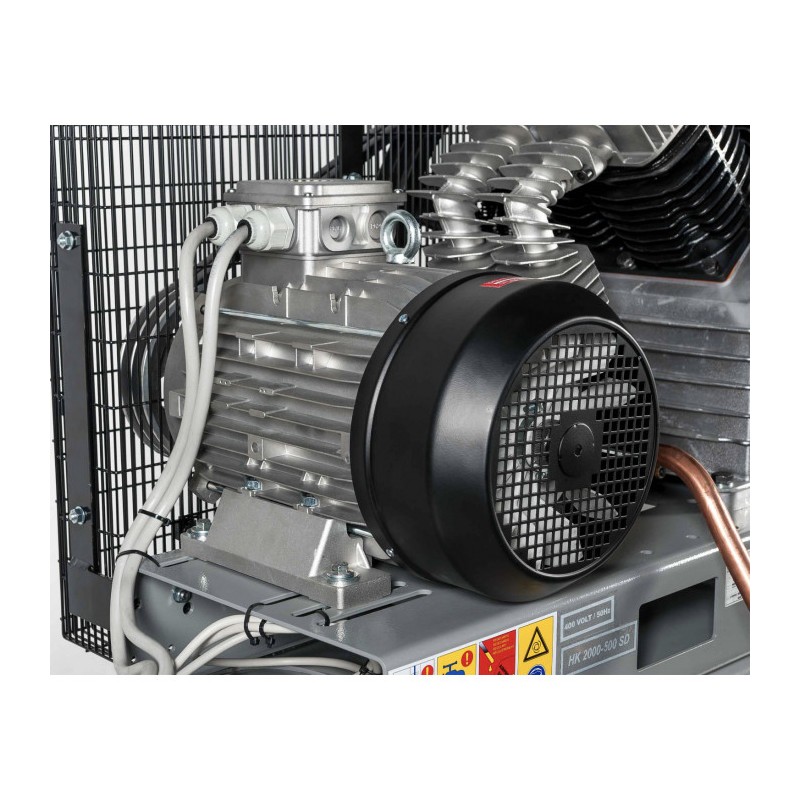 Kompresor HK 2000-500 SD Pro 11 bar 15 KM/11 kW 400V 1272 l/min 500 l - połączenie gwiazda-trójkąt