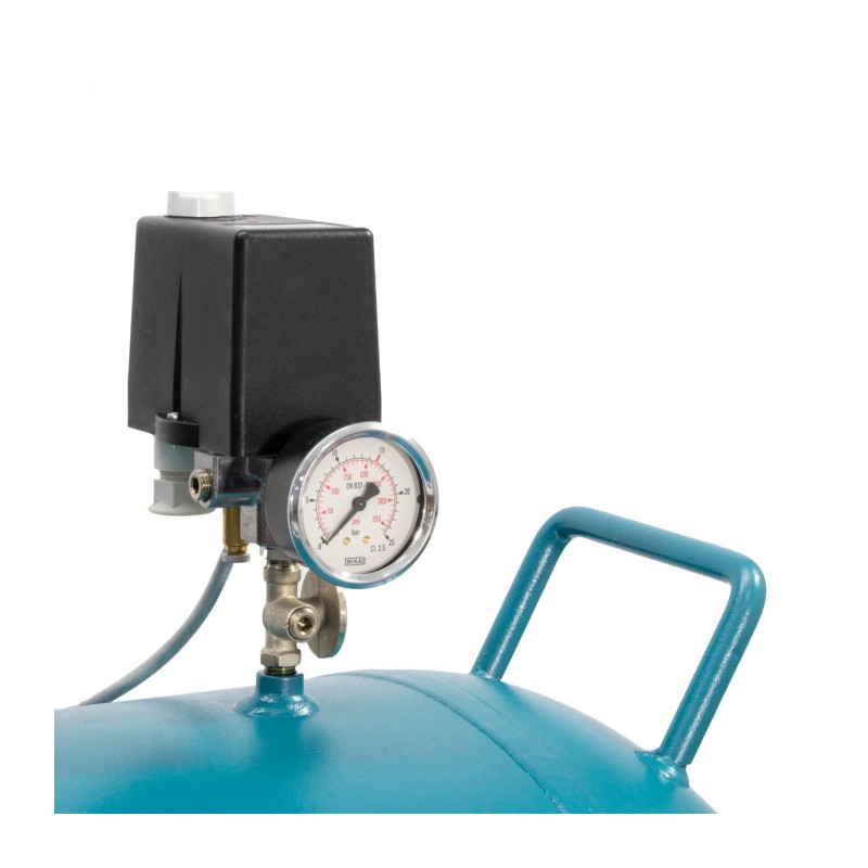 Kompresor dwutłokowy K 500-1000S 14 bar 7.5 KM/5.5 kW 400V 481 l/min 500 l - połączenie gwiazda-trójkąt