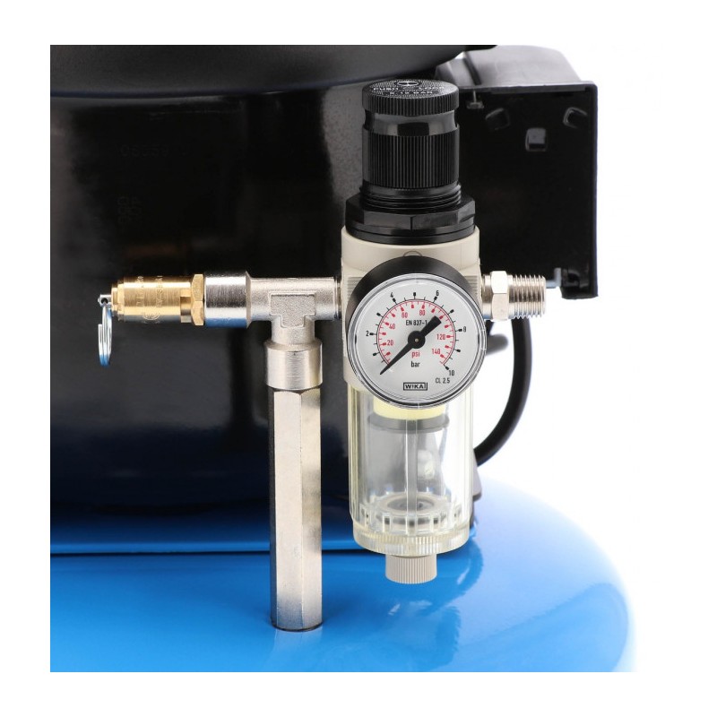 Mały kompresor dwutłokowy L 6-45 8 bar 0.3 KM/0.2 kW 18.5 l/min 6 l cichy