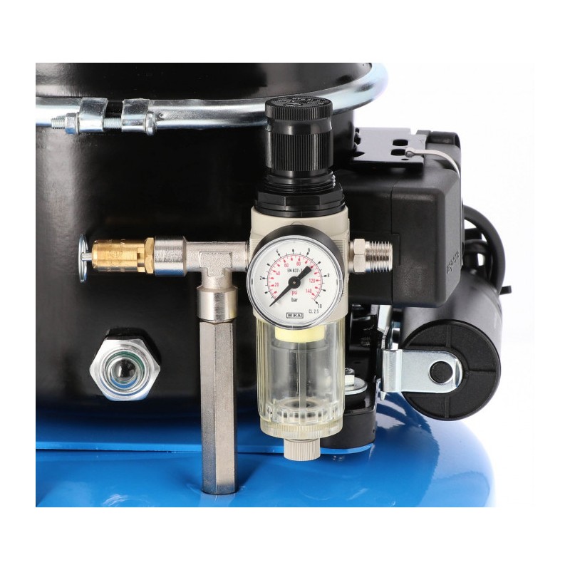 Mały kompresor dwutłokowy L 9-75 8 bar 0.5 KM/0.37 kW 37 l/min 9 l cichy