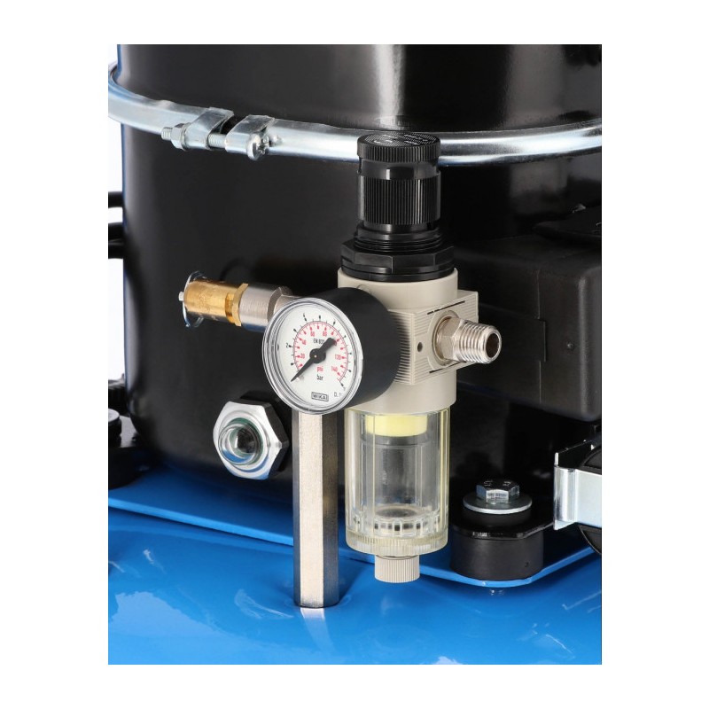 Mały kompresor dwutłokowy L 9-75 8 bar 0.5 KM/0.37 kW 37 l/min 9 l cichy