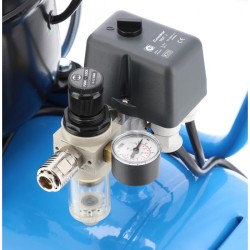 Cichy kompresor dwutłokowy L 100-50 8 bar 1 KM/0.74 kW 64 l/min 50 l