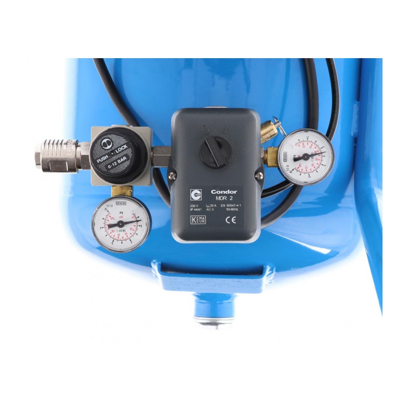 Cichy kompresor dwutłokowy L 100-50 8 bar 1 KM/0.74 kW 64 l/min 50 l