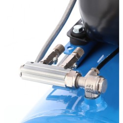 Cichy kompresor dwutłokowy L 100-50 8 bar 1 KM/0.74 kW 64 l/min 50 l