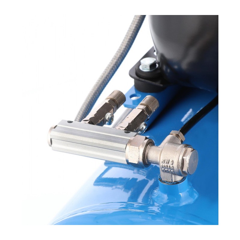 Cichy kompresor dwutłokowy L 100-50 8 bar 1 KM/0.74 kW 64 l/min 50 l