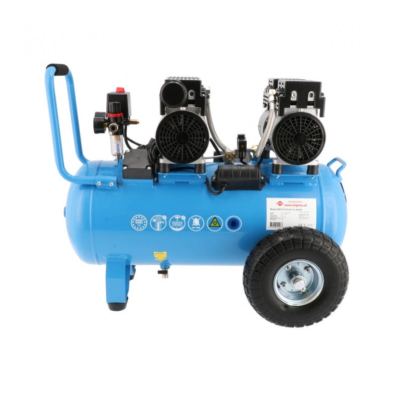 Cichy kompresor bezolejowy LMO 50-270 8 bar 2 KM/1.5 kW 185 l/min 50 l