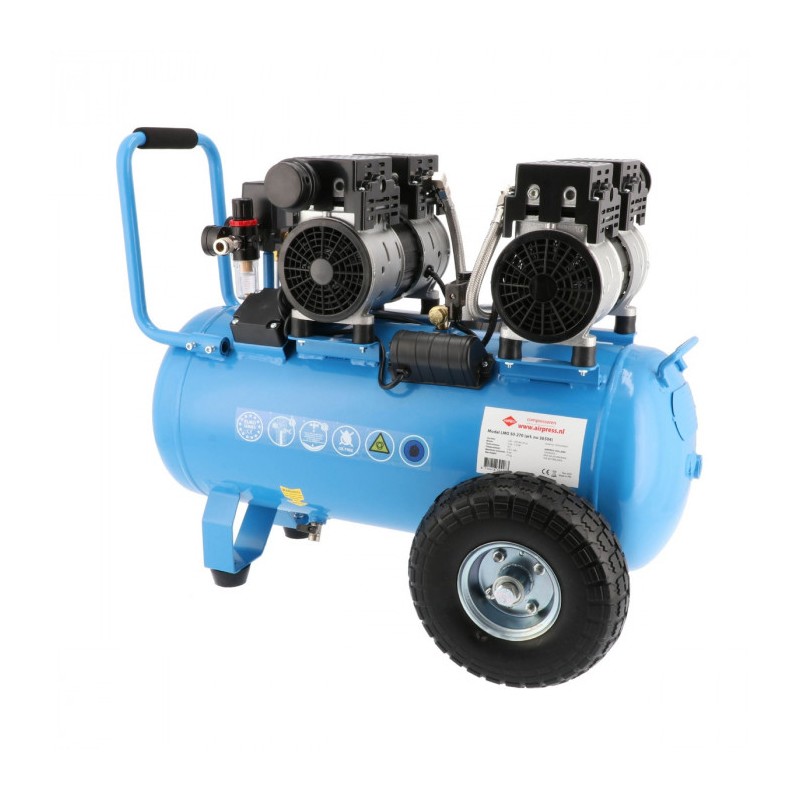 Cichy kompresor bezolejowy LMO 50-270 8 bar 2 KM/1.5 kW 185 l/min 50 l