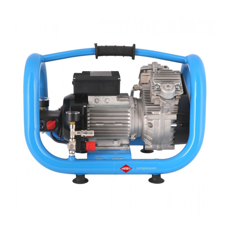 Mały kompresor bezolejowy dwutłokowy LMO 5-240 10 bar 1.5 KM/1.1 kW 192 l/min 5 l cichy