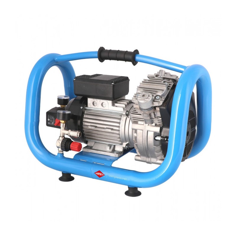 Mały kompresor bezolejowy dwutłokowy LMO 5-240 10 bar 1.5 KM/1.1 kW 192 l/min 5 l cichy