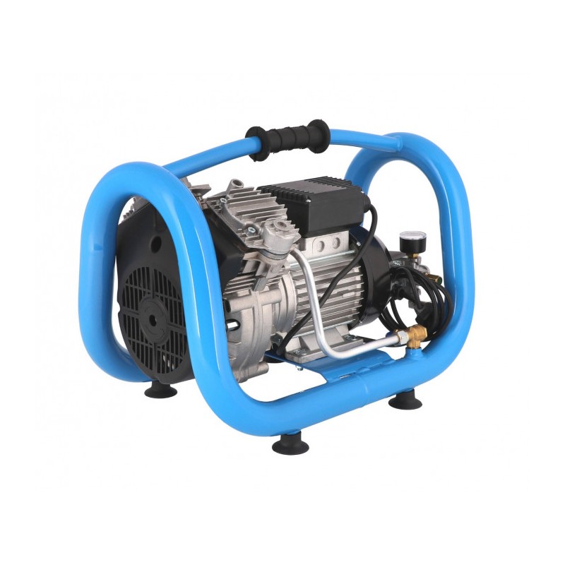 Mały kompresor bezolejowy dwutłokowy LMO 5-240 10 bar 1.5 KM/1.1 kW 192 l/min 5 l cichy