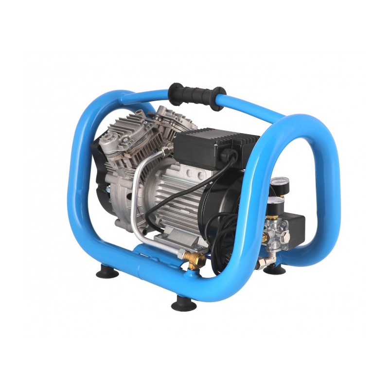 Mały kompresor bezolejowy dwutłokowy LMO 5-240 10 bar 1.5 KM/1.1 kW 192 l/min 5 l cichy