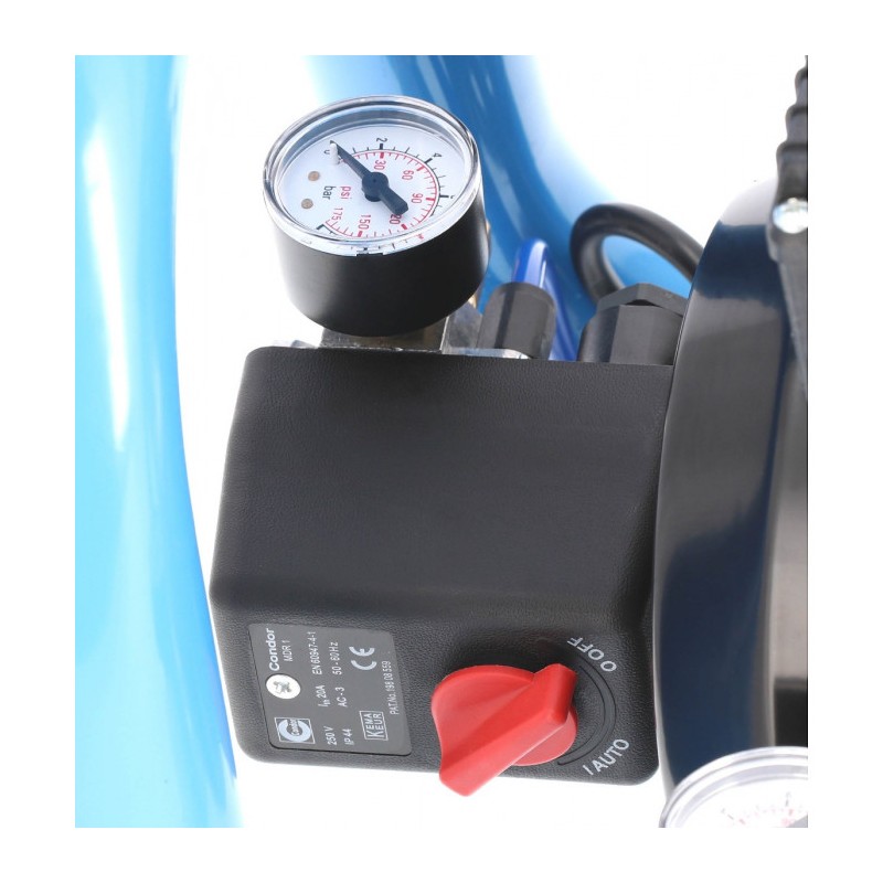 Mały kompresor bezolejowy dwutłokowy LMO 5-240 10 bar 1.5 KM/1.1 kW 192 l/min 5 l cichy