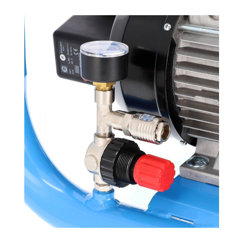 Mały kompresor bezolejowy dwutłokowy LMO 5-240 10 bar 1.5 KM/1.1 kW 192 l/min 5 l cichy