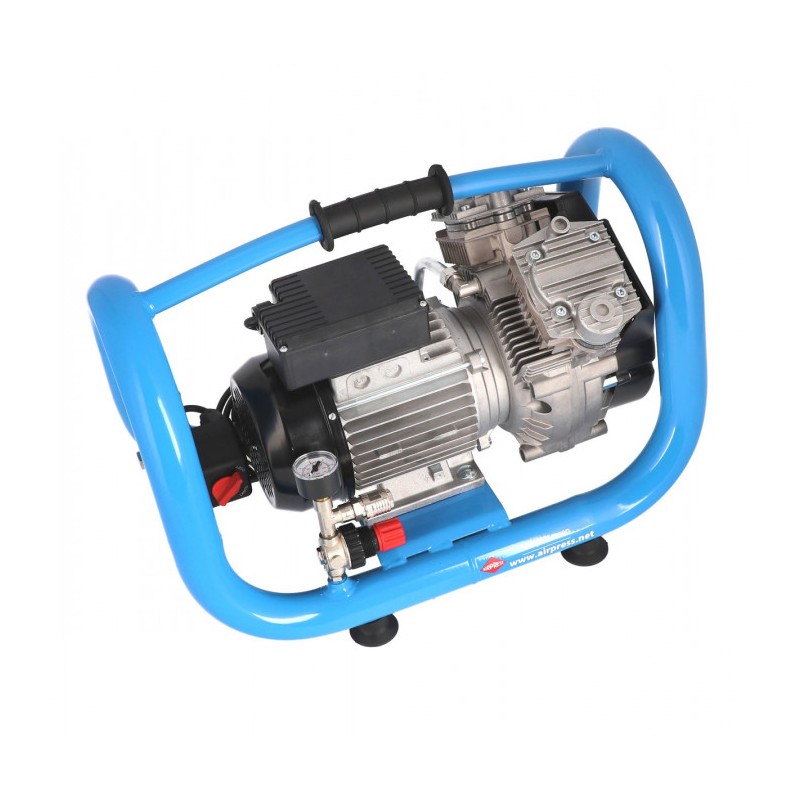 Mały kompresor bezolejowy dwutłokowy LMO 5-240 10 bar 1.5 KM/1.1 kW 192 l/min 5 l cichy