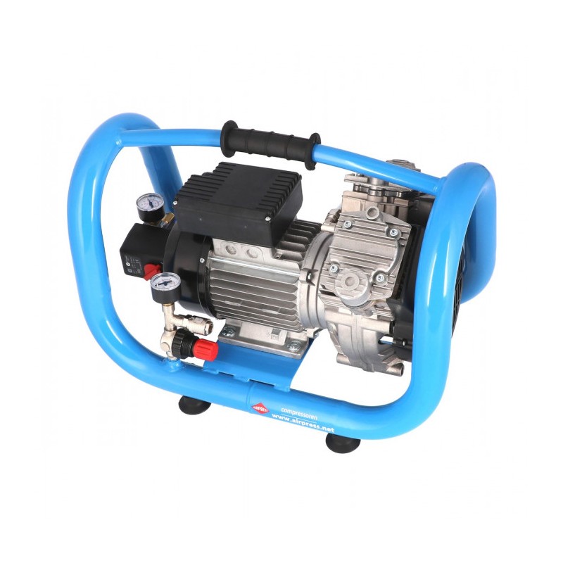 Mały kompresor bezolejowy dwutłokowy LMO 5-240 10 bar 1.5 KM/1.1 kW 192 l/min 5 l cichy