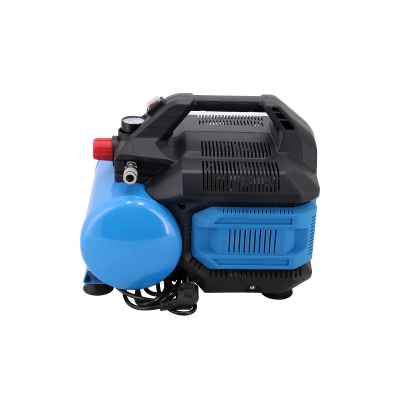 Mały kompresor bezolejowy dwutłokowy LMO 6-126 8 bar 1 KM/0.75 kW 88 l/min 6 l cichy