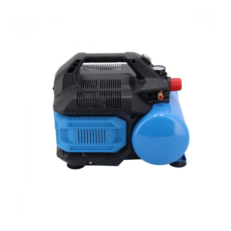 Mały kompresor bezolejowy dwutłokowy LMO 6-126 8 bar 1 KM/0.75 kW 88 l/min 6 l cichy