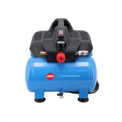 Mały kompresor bezolejowy dwutłokowy LMO 6-126 8 bar 1 KM/0.75 kW 88 l/min 6 l cichy