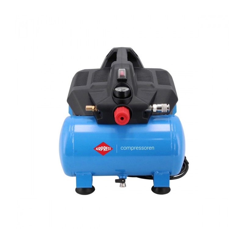 Mały kompresor bezolejowy dwutłokowy LMO 6-126 8 bar 1 KM/0.75 kW 88 l/min 6 l cichy