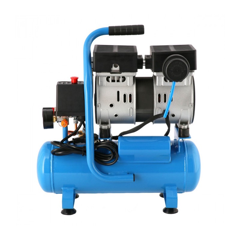 Mały kompresor bezolejowy dwutłokowy L 6-105 8 bar 0.6 KM/0.45 kW 48 l/min 6 l cichy