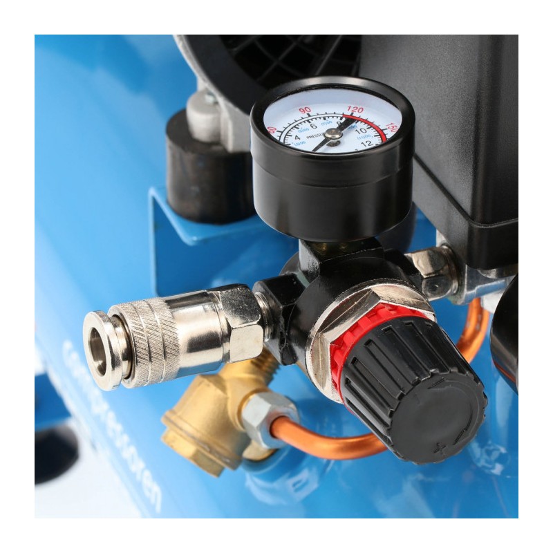 Mały kompresor bezolejowy dwutłokowy L 6-105 8 bar 0.6 KM/0.45 kW 48 l/min 6 l cichy