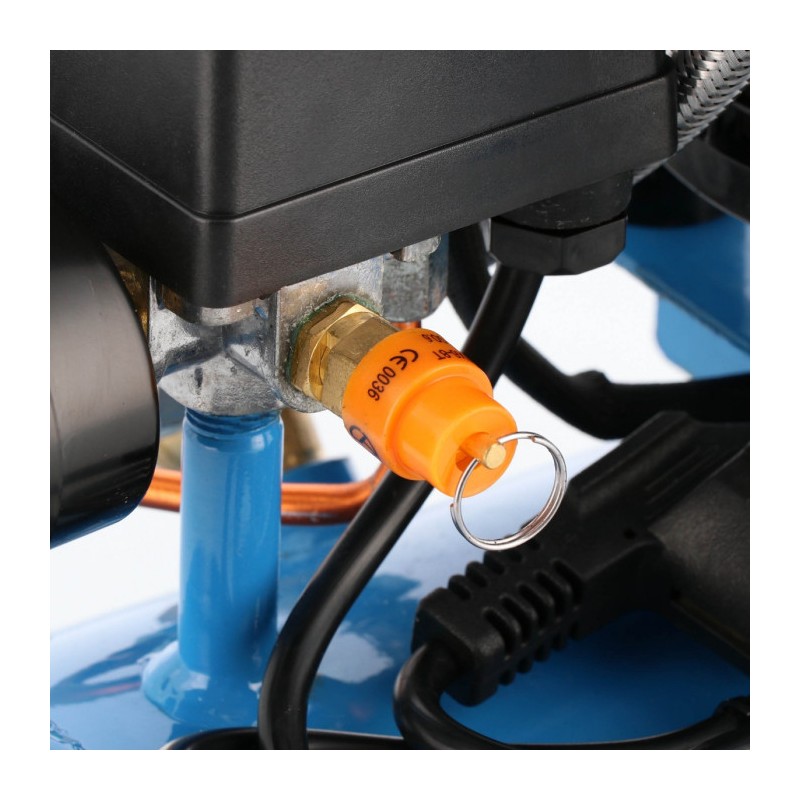 Mały kompresor bezolejowy dwutłokowy L 6-105 8 bar 0.6 KM/0.45 kW 48 l/min 6 l cichy