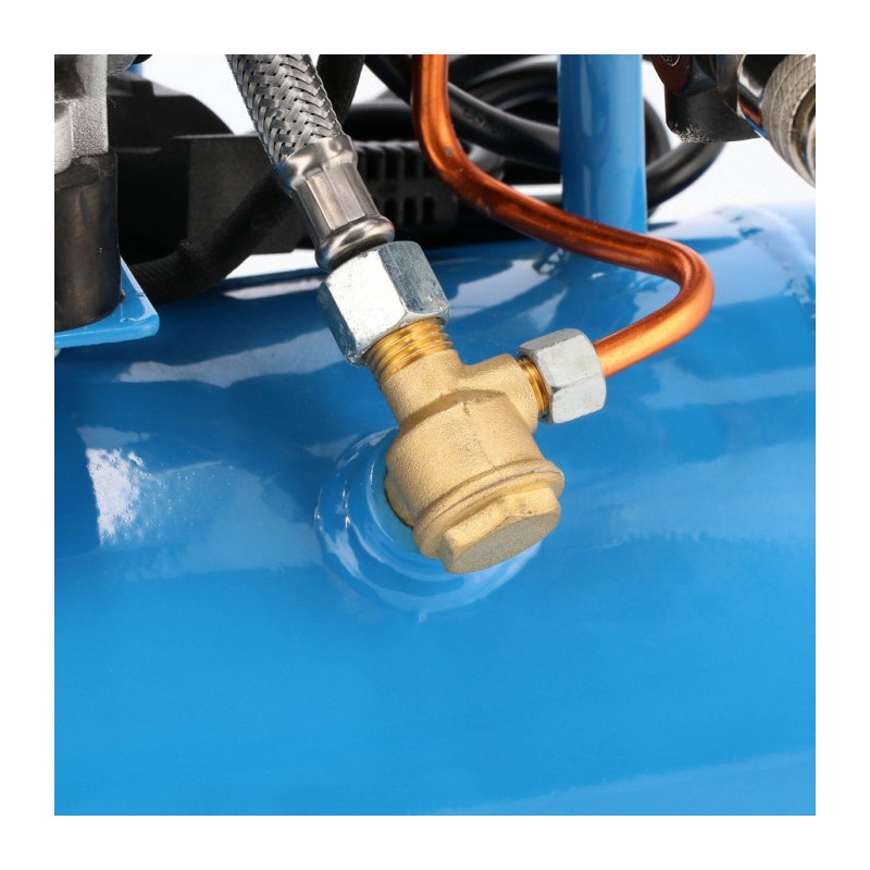 Mały kompresor bezolejowy dwutłokowy L 6-105 8 bar 0.6 KM/0.45 kW 48 l/min 6 l cichy