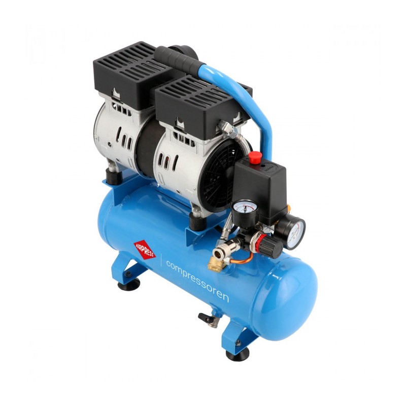 Mały kompresor bezolejowy dwutłokowy L 6-105 8 bar 0.6 KM/0.45 kW 48 l/min 6 l cichy