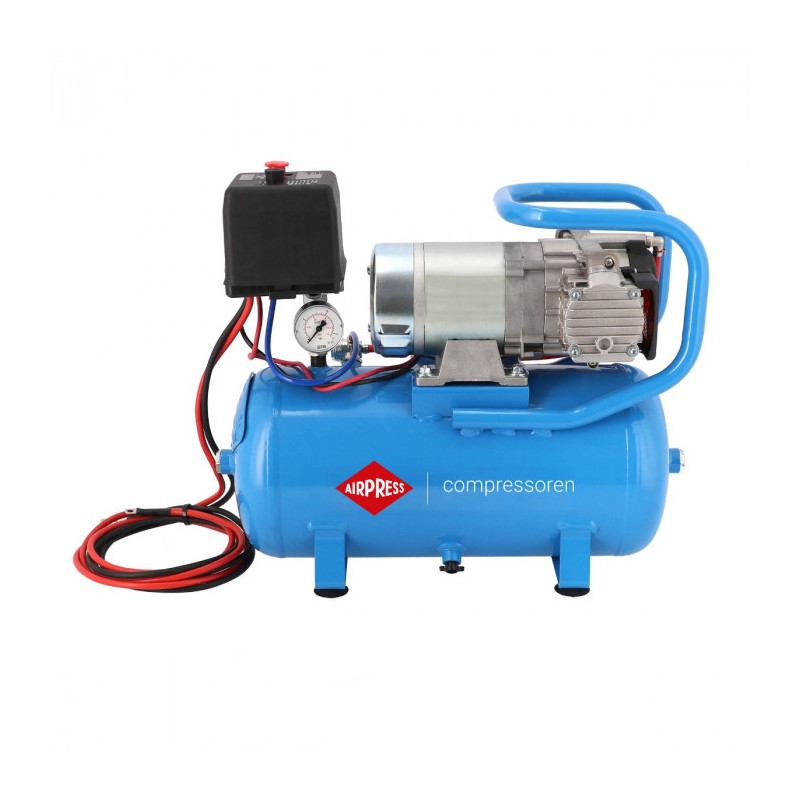 Kompresor samochodowy 12V DC 12-180/15 10 bar 0.75 KM/0.55 kW 144 l/min 15 l bezolejowy dwutłokowy